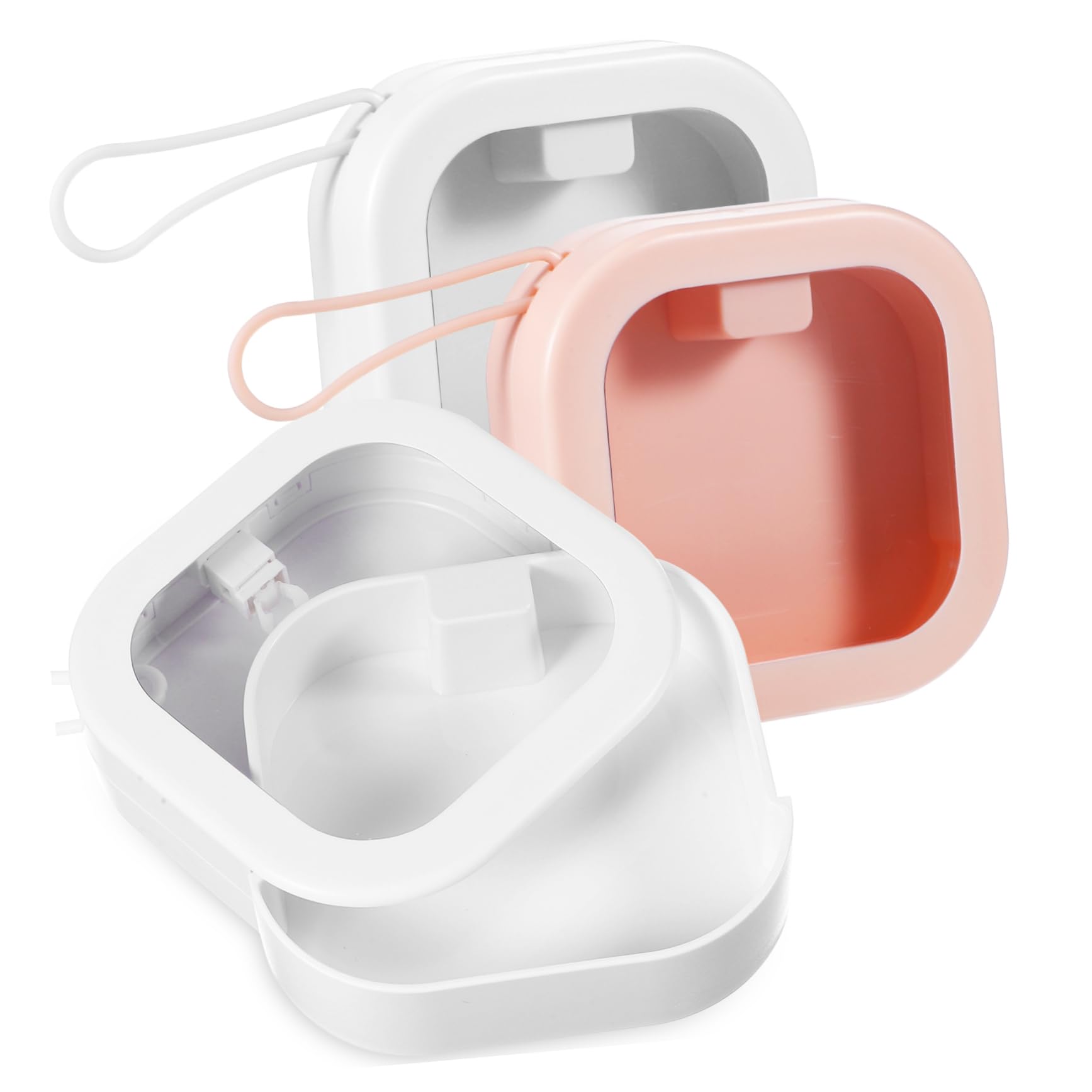 PRETYZOOM 3Pcs Portable Storage Cases for Retainers Plastic Holders with Ample Space and Seal for Travel and Home Organization