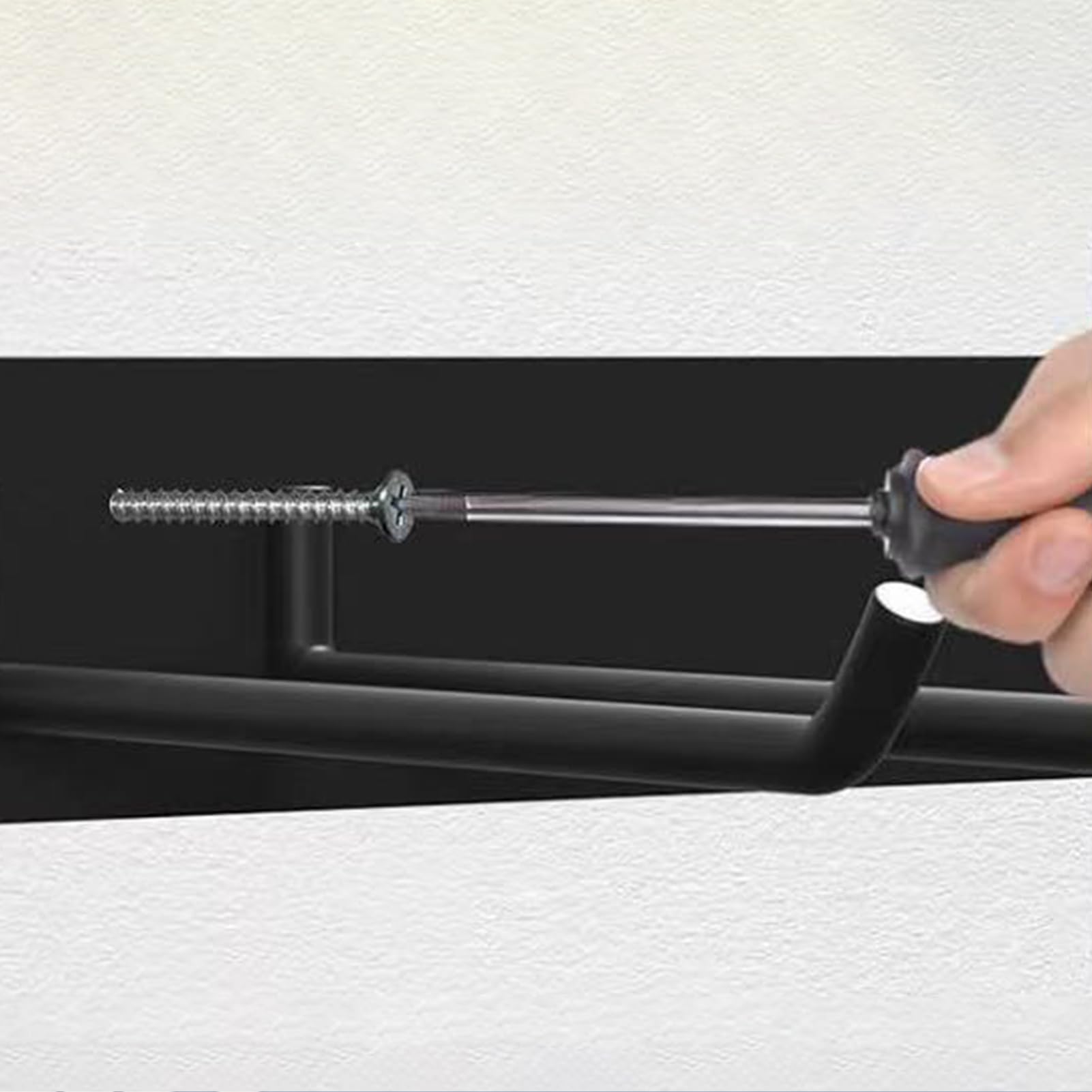 Estante para Herramientas de Pared Estante De Pared Resistente Con | Gancho Para Escobas Y Fregonas Para Sillas Escaleras Rastrillos Garaje Jardin Y Hogar