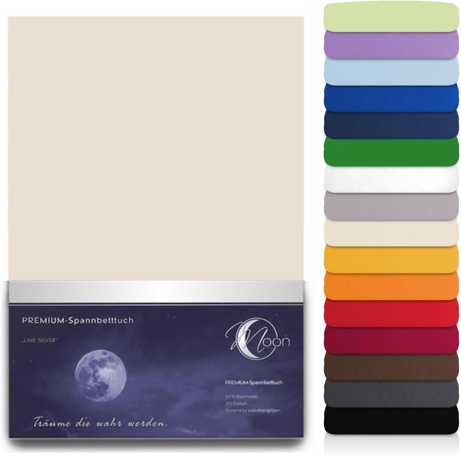 r-up Beste Hoeslaken 200x220-220x240 tot 35cm hoogte vele kleuren 95% Katoen / 5% Elastaan 230g/m² (koningsblauw