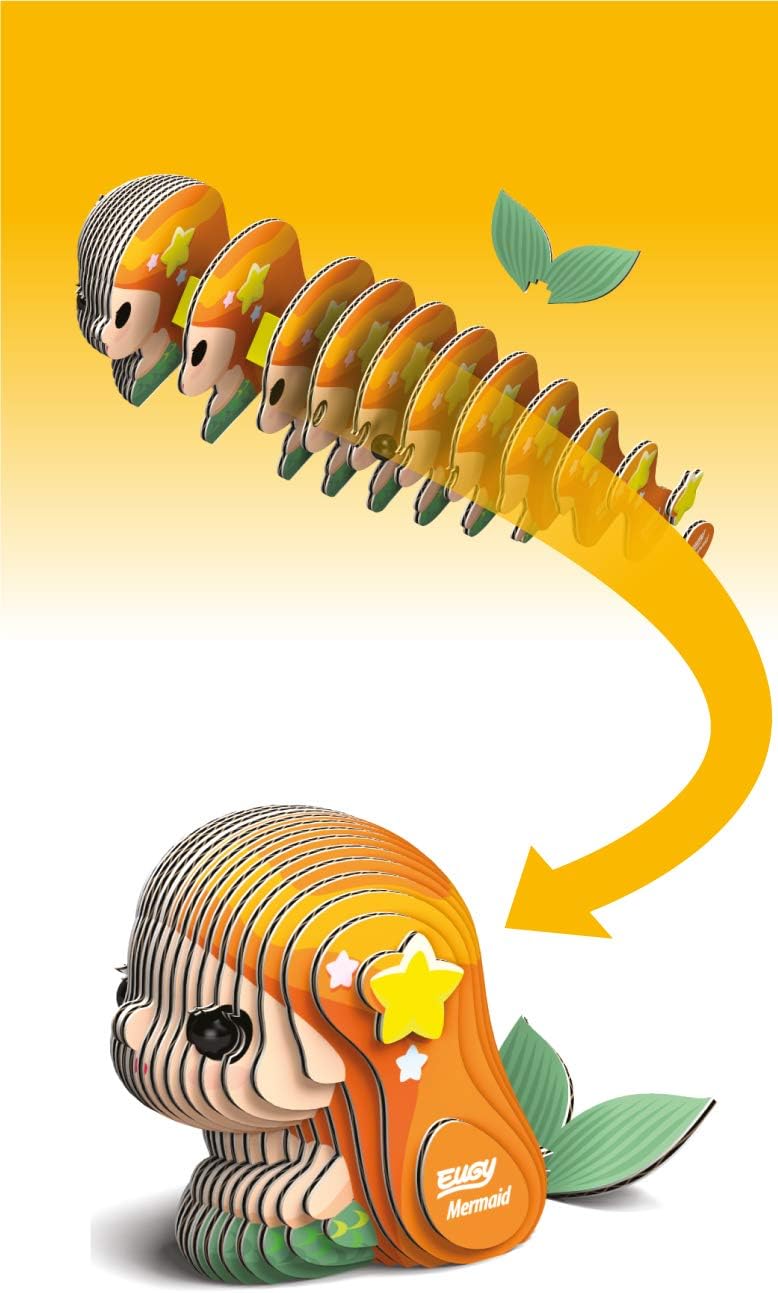 EUGY 3D Mermaid Model, Craft Kit, 75 x 37 x 57 mm - Image 4