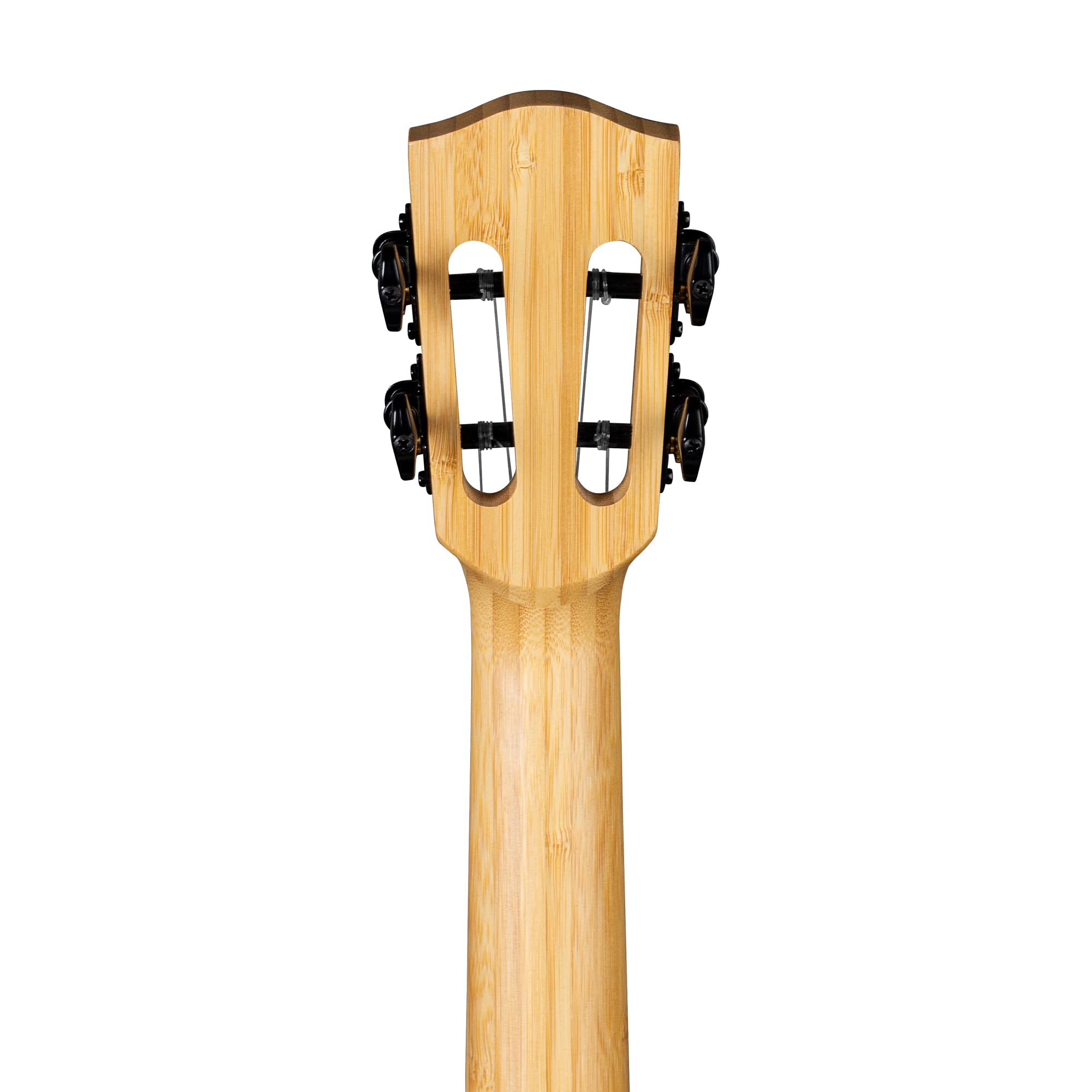Cascha E-Bamboo Graphit Sopran Ukulele Erwachsene & Kinder - inkl. 3 Plektren & Tasche - Bambus-Ukulele als Bühnenbegleiter - hochwertige Carbon-Saiten - integriertes Stimmgerät & 3-Band-Equalizer