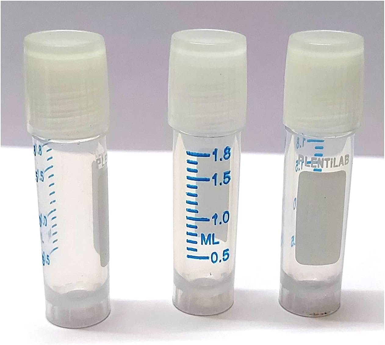 AANIJ® Cryo Vials 1.8 ml Gamma sterile Polypropylene Cryogenic Storage Tubes with Screw Cap & O-Ring | DNase/RNase Free, Leak-Proof Vials Pack of 50 pcs