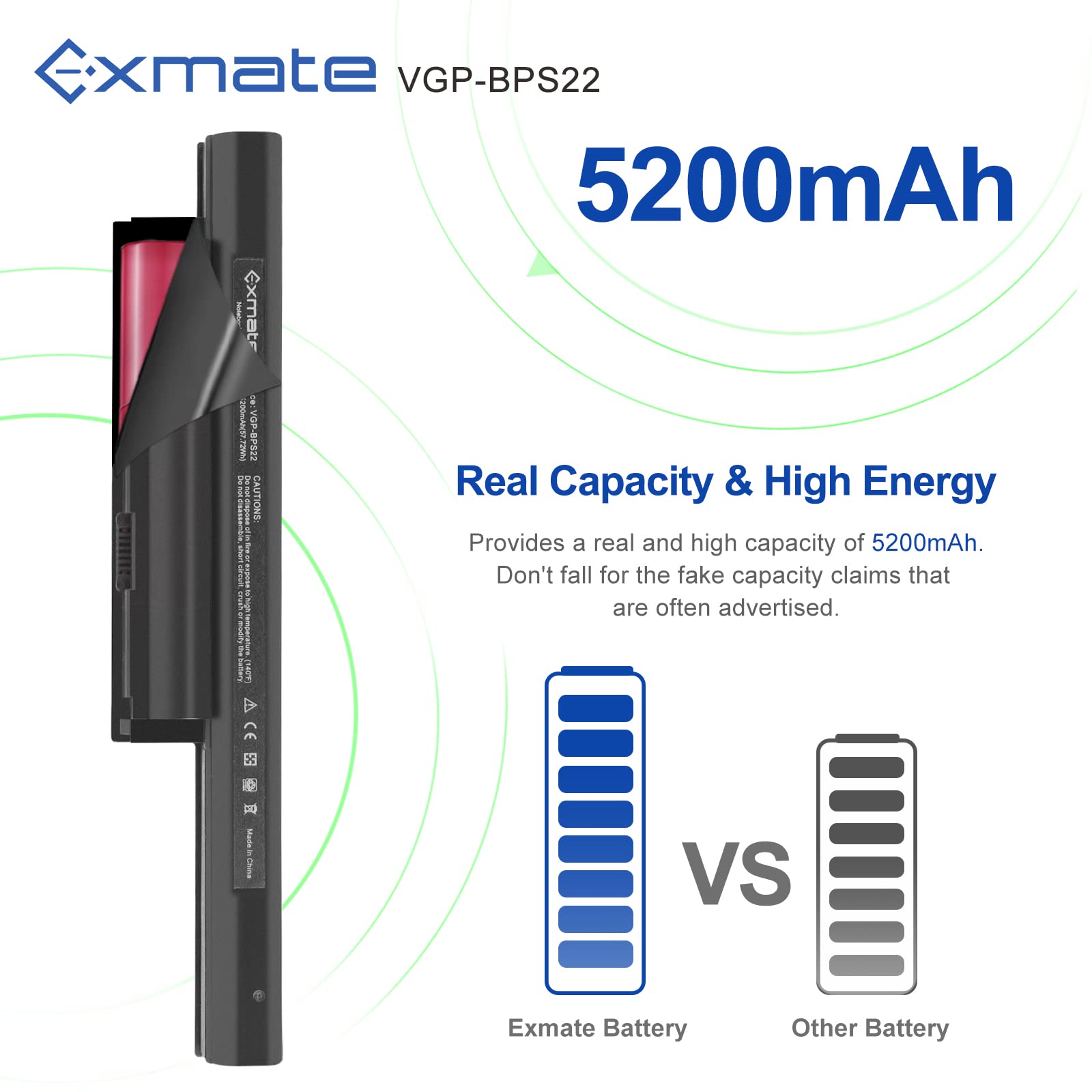 Green Cell&reg; Standard Serie VGP-BPS22 VGP-BPS22A VGP-BPL22 Batteria
