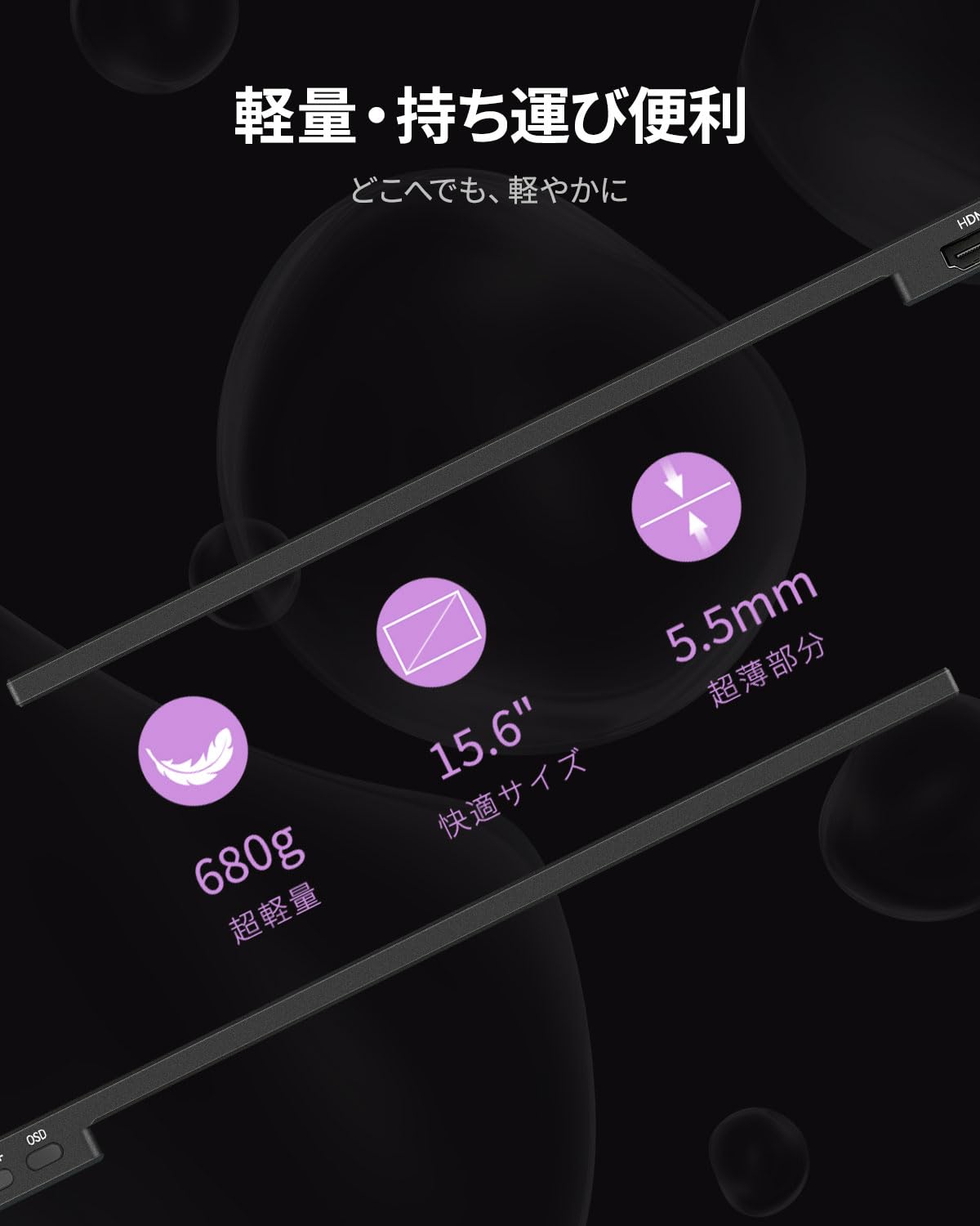 Amazon.co.jp: Miuniu モバイルモニター 15.6インチ 1920x1080