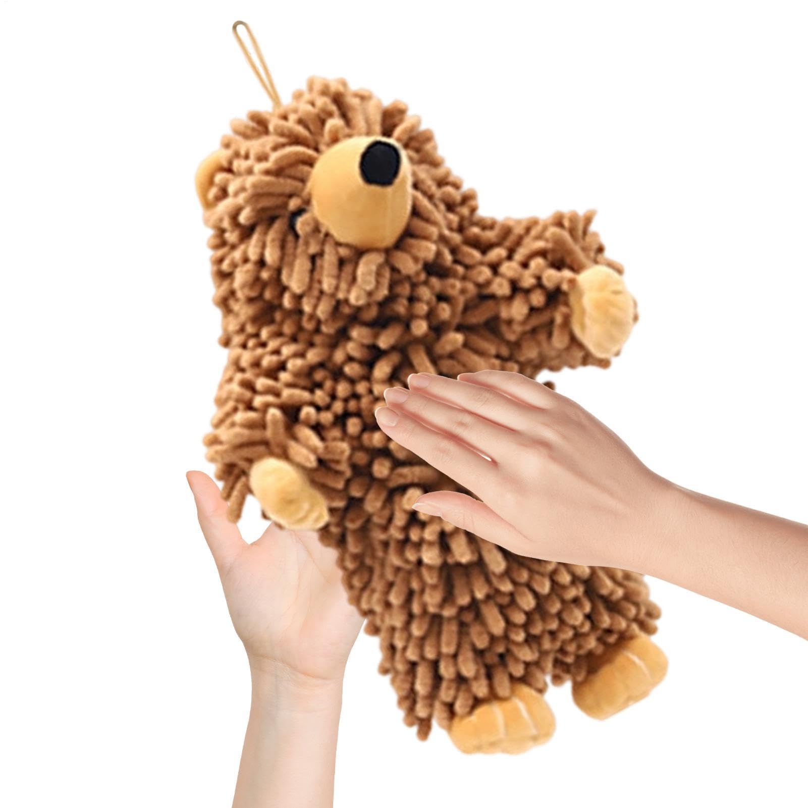 Toalla de felpilla con forma de oso ideal para decorar y secar las manos en tu baño o cocina