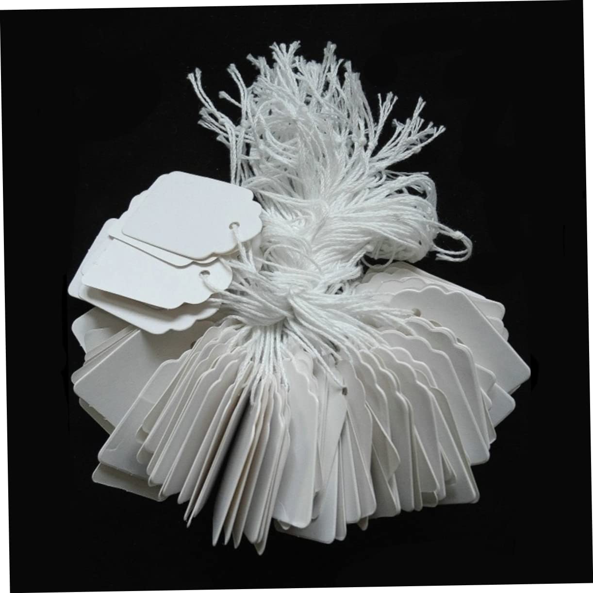 ABOOFAN 3000pièces Étiquettes De Prix Blanches Avec Pour Bijoux Vêtements Et Accessoires Étiquettes De Marquage Pour Affichage Et Des Stocks
