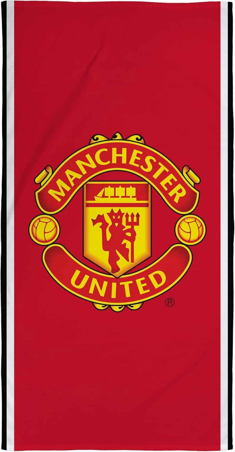 Manchester United FC Official Towel | Super Soft Feel, Badge Soccer Club Design | Perfect The Home, Bath, Beach & Swimming Pool | One Size 30 x 60 Inches