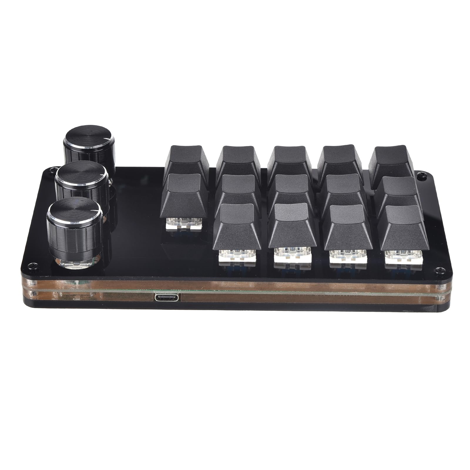 Clavier mécanique Clavier 14 Touches avec Conception à 3 Boutons Clavier programmable Professionnel pour Les Jeux programmables