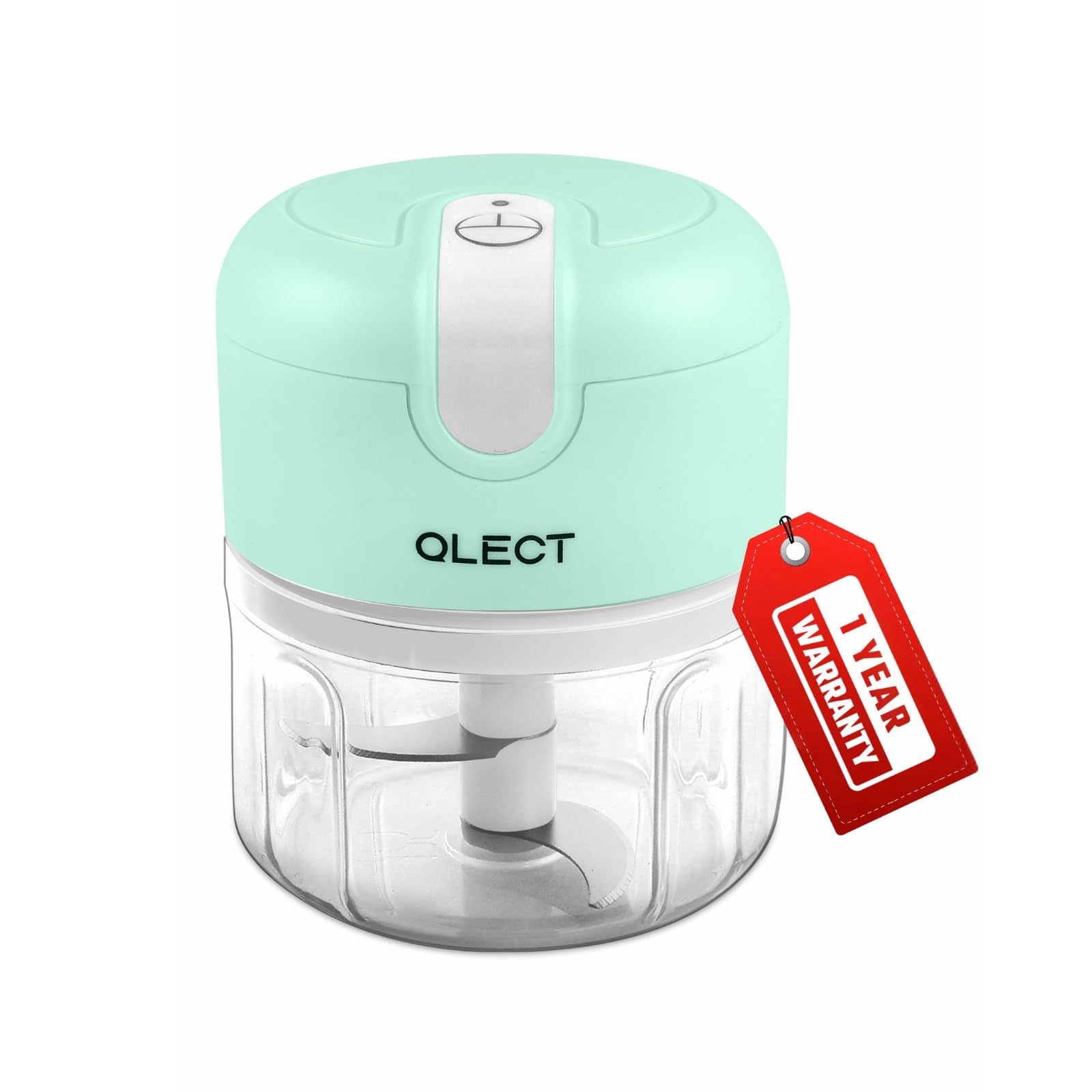 Qlect Automatic Electric Chopper for Kitchen | Rechargeable Wireless Chopper | Stainless Steel Blades | One Touch Cutter for Onion Vegetables Garlic Ginger Meat Fruits (250ml Green | 1 Year Warranty) (B0D8Y7XS21) Amazon Price History, Amazon Price Tracker