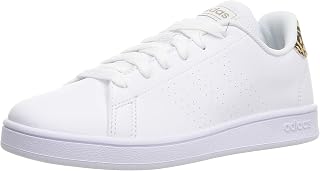 adidas Advantage K Tennis Shoe, FTWR White FTWR White Hazy Beige, 11.5 UK Child