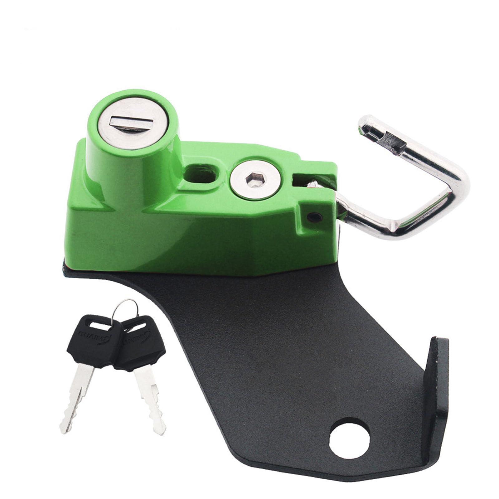 Green Generic Motorcycle Helmet Lock Kit Anti-Theft Motorbike Helmets Safety Locks Rust-Proof Universal Tamper-Proof Locking For Kawasaki Vn650 Vulcan S 650 Accessories (Green)