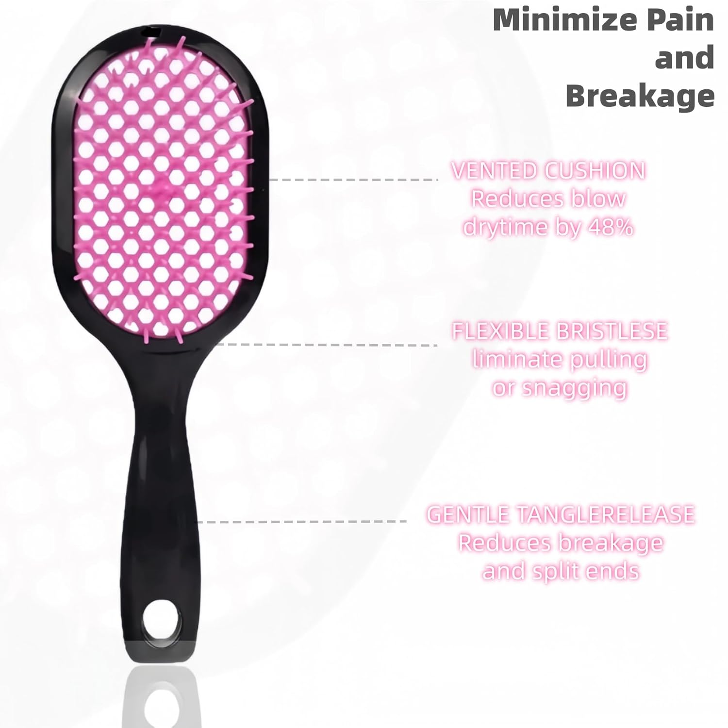 14Pcs Hair Brush Set with Sleep Bonnet,Detangle Hair Brush And Spray Bottle, 3 Pieces Smooth Hairbrush For Toddlers, Suitable For Wet and Dry Hairstyles, Suitable For Adults And Children (PINK)