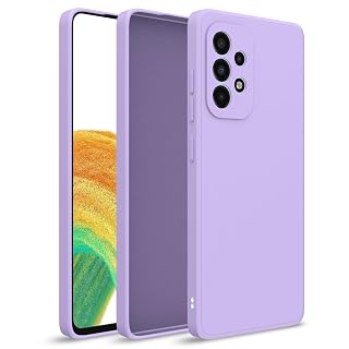 Pikkme Samsung Galaxy A33 5G Back Cover Soft Matte Liquid Silicone TPU | Camera Protection | Shockproof Slim Back Case for Samsung Galaxy A33 5G (Purple)
