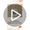 Image of White Macrame Evil Eye Wall Hanging for Home Decor & Nazar Protection | Big Turkish Evil Eye for Main Door Entrance | Handmade Boho Wall Hanging | Aesthetic Diwali & Housewarming Gift