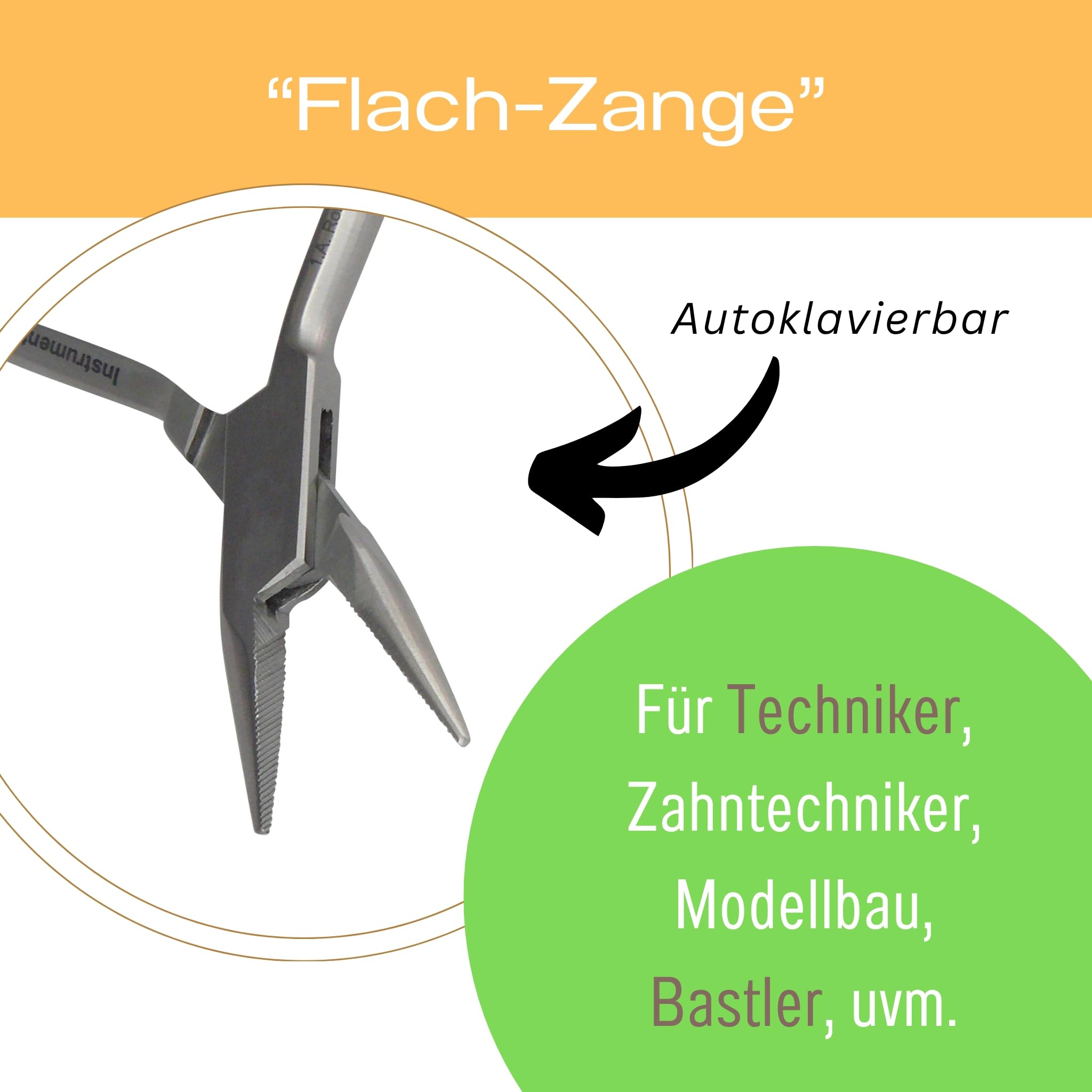 Flachzange Goslee beidseitig gerieft 13 cm | Flach Zange Technikerzange