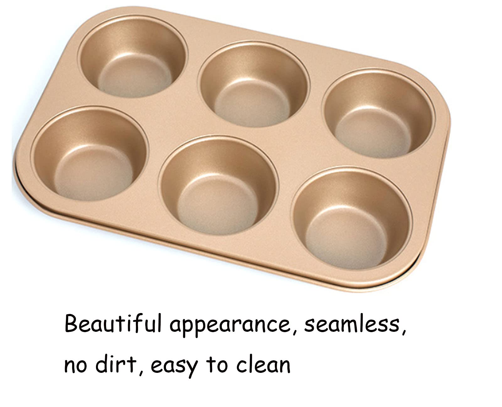 Bandeja grande para magdalenas 6 tazas Molde para magdalenas de silicona, Molde antiadherente para magdalenas para magdalenas, Molde para hornear magdalenas o magdalenas, Bandeja para hornear 26,3 x