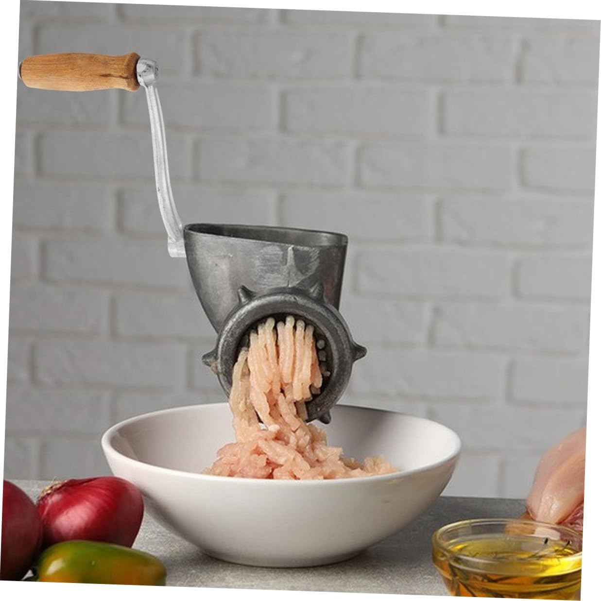 Manual Meat Grinder Handle 2pcs, Sturdy Crank Replacement for Kitchen Food Grinder, Heavy Duty Hand Crank for Home Use Meat and Vegetable Grinding