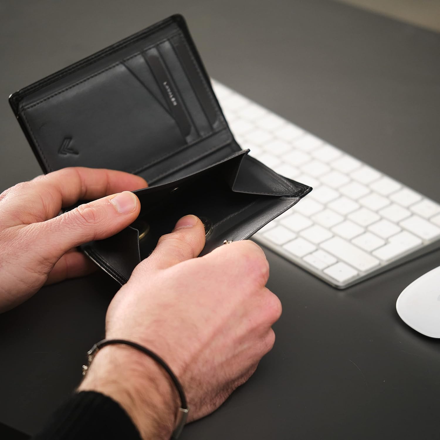 Portefeuille Homme Cuir Veritable - Portefeuilles et Porte-Cartes - Porte Carte avec RFID - Porte Monnaie Homme Cuir Grande Capacite - Portecarte Bancaire Verticale - Idee Cadeau Original.