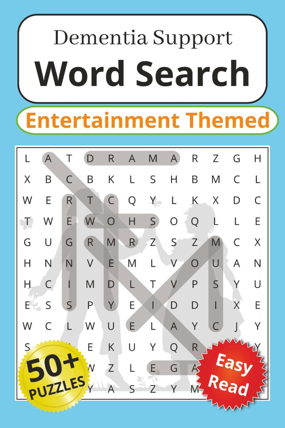 Dementia Support Word Search Entertainment Themed: Word Search Puzzles for Dementia Support - Entertainment Themed | Help boost cognitive functions ... 112 Pages | 50+ Puzzles | Solutions Included
