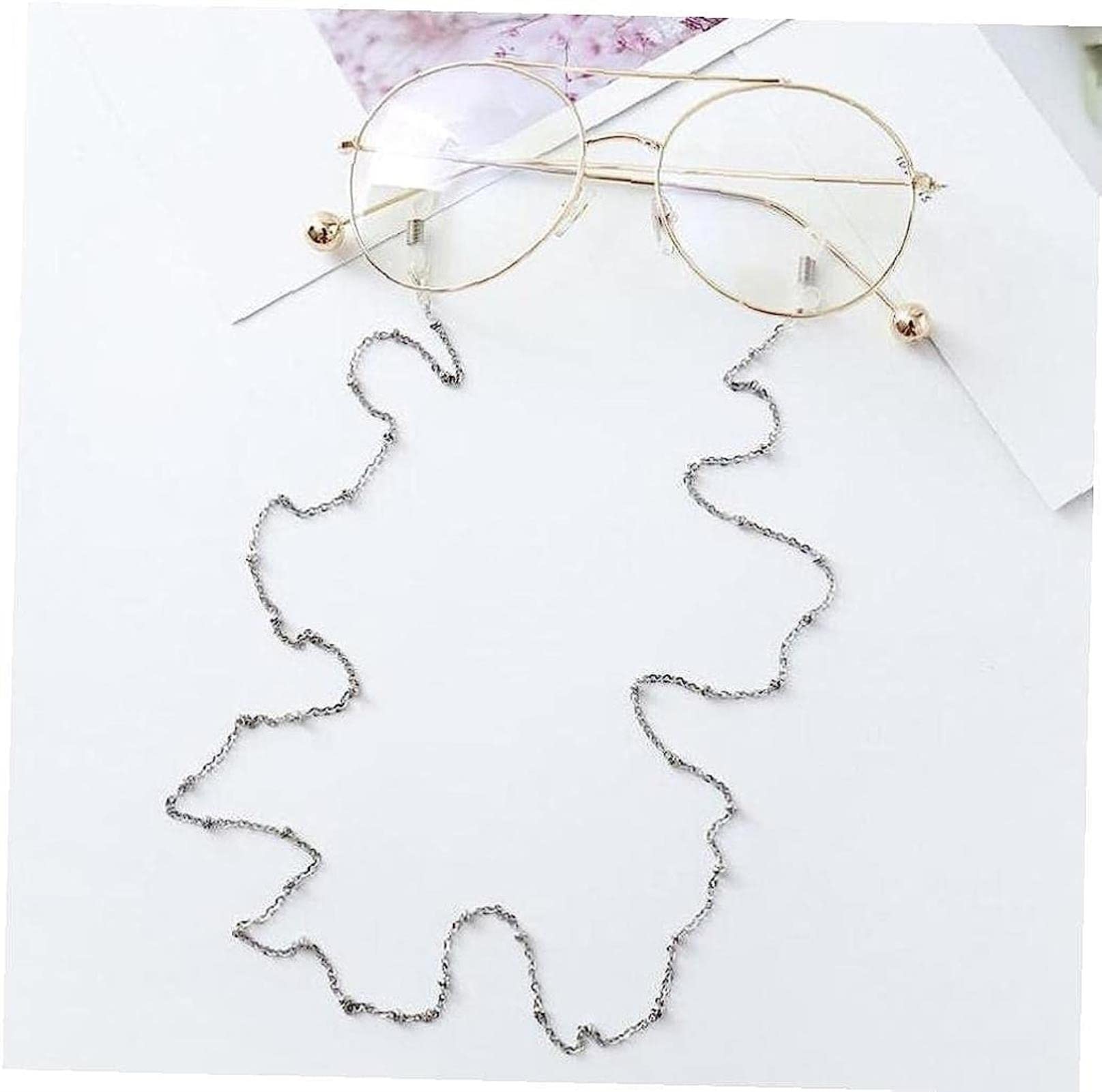 REVAHI Cadenas de anteojos de Metal para Mujer, Gafas de Sol, Cadena de anteojos, Soporte de cordón, Correa para el Cuello, Cuerda