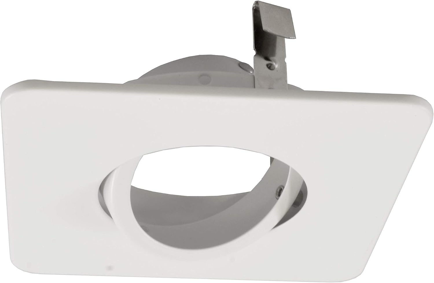 NICOR Lighting 4 inch White Gimbal Ring Square Trim, for 4 inch Housings (19523WH)