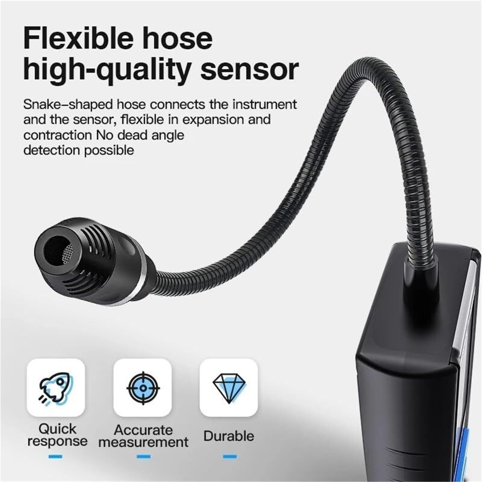 Monitor de co2, Analizador De Gas Detector Combustible Medidor Monóxido Carbono Portátil Fuga para el hogar