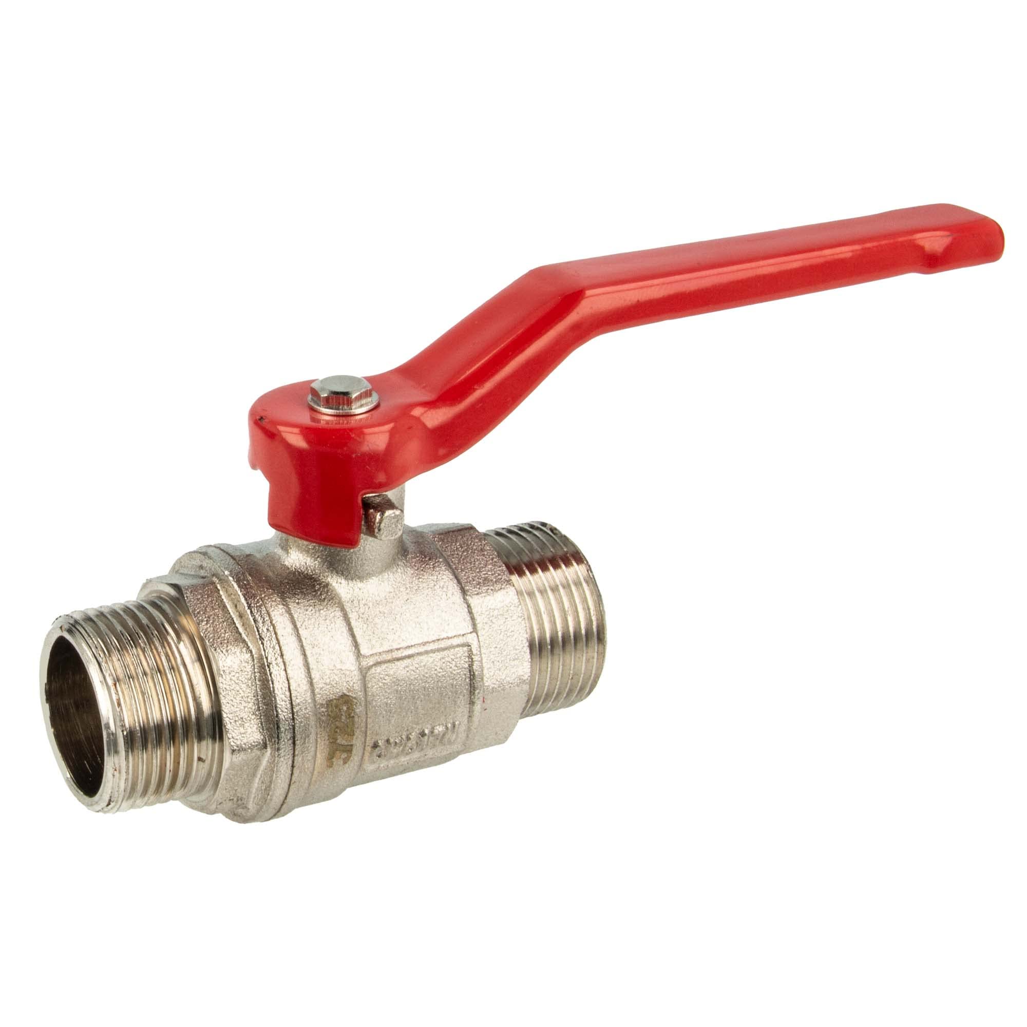 tecuro Mosiądz zawór kulowy rozmiar 1 1/2" (6/4") - DN 40 - obustronny gwint zewnętrzny