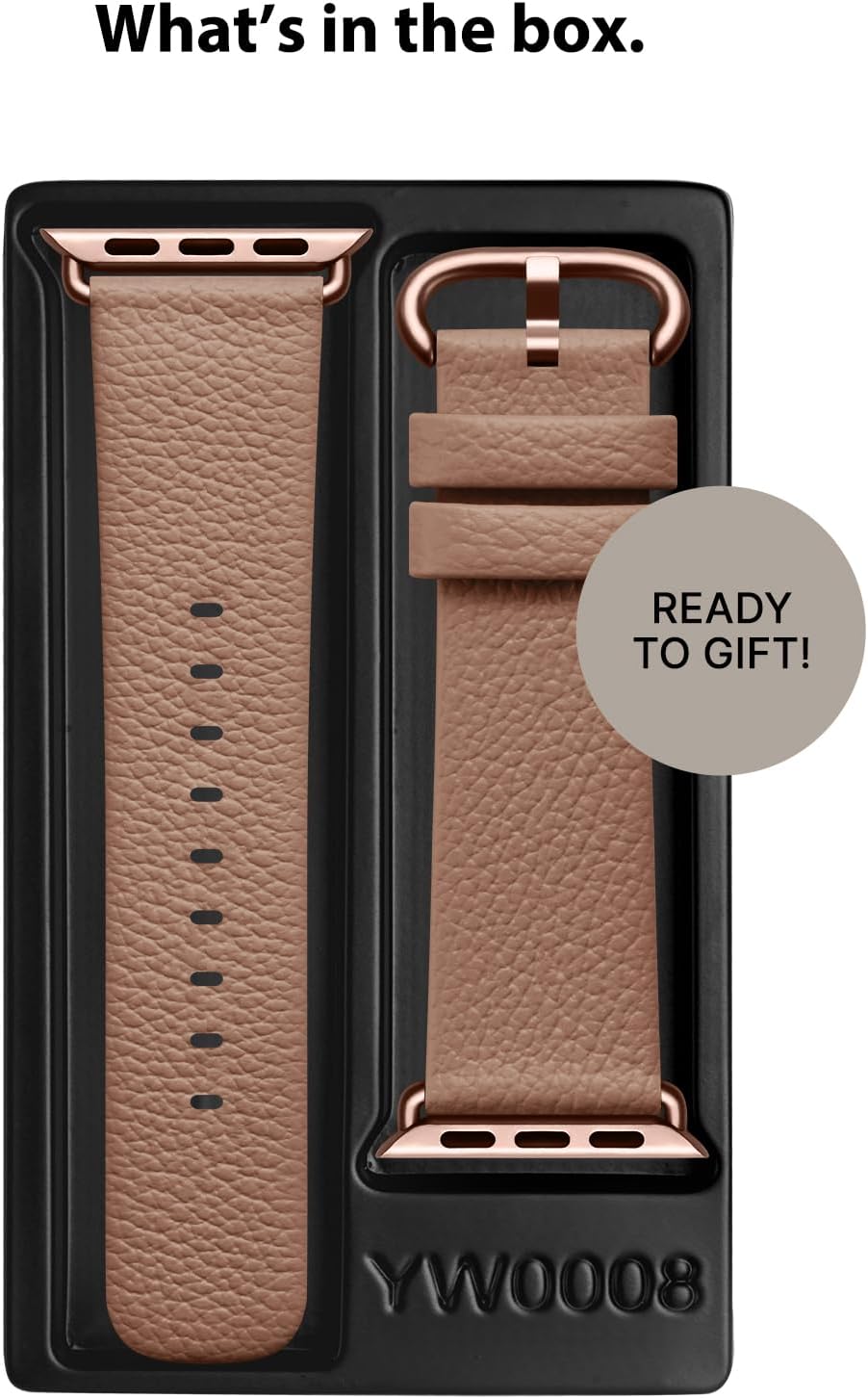 Fullmosa Leather Bands Compatible with Apple Watch Band 42mm 41mm 40mm 38mm for Women Men, Top Grain Genuine Leather Strap for iWatch Series 11/10/9/8/7/6/5/4/3/2/1,SE3/2/1, Beige/Rose Gold - Image 9