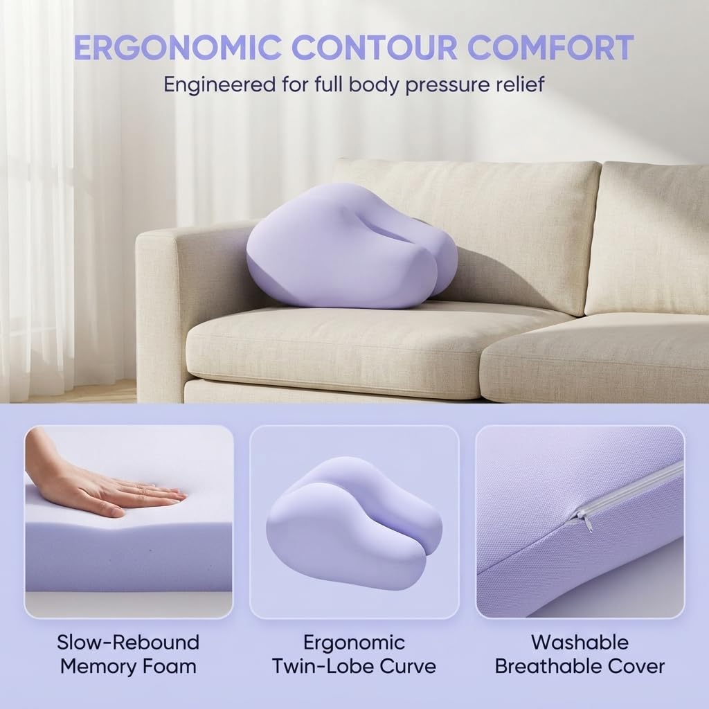 Intimacy Pillow for Couples, Sex Cushion with Multi-Position Ergonomic Foam (D)