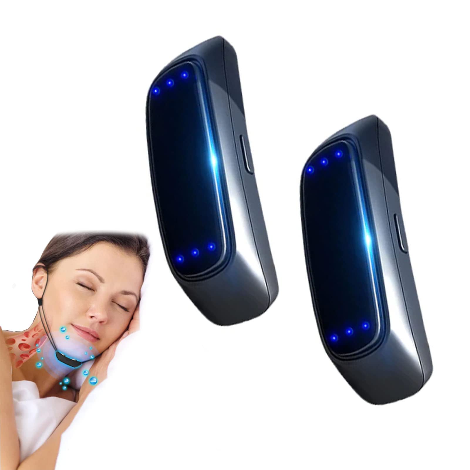 Deepnite Snoreless Microdevice - Nap2slim Natural-Impulse Device, Electric Anti-snoring Device, Snore Stopper, Improve Sleep Quality and Relieve Fatigue (2Pcs)