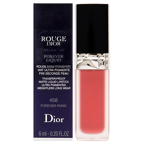 Dior Christian Rouge Forever Liquid Matte 458 Forever Paris Lápiz labial Mujeres 0.2 oz