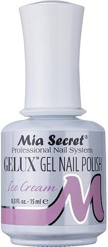 Mia Secret Gelux Soak-off esmalte de uñas de gel color Ice Cream - Esmalte de gel curado con lámpara de uñas - Esmaltes para uñas en gel de larga