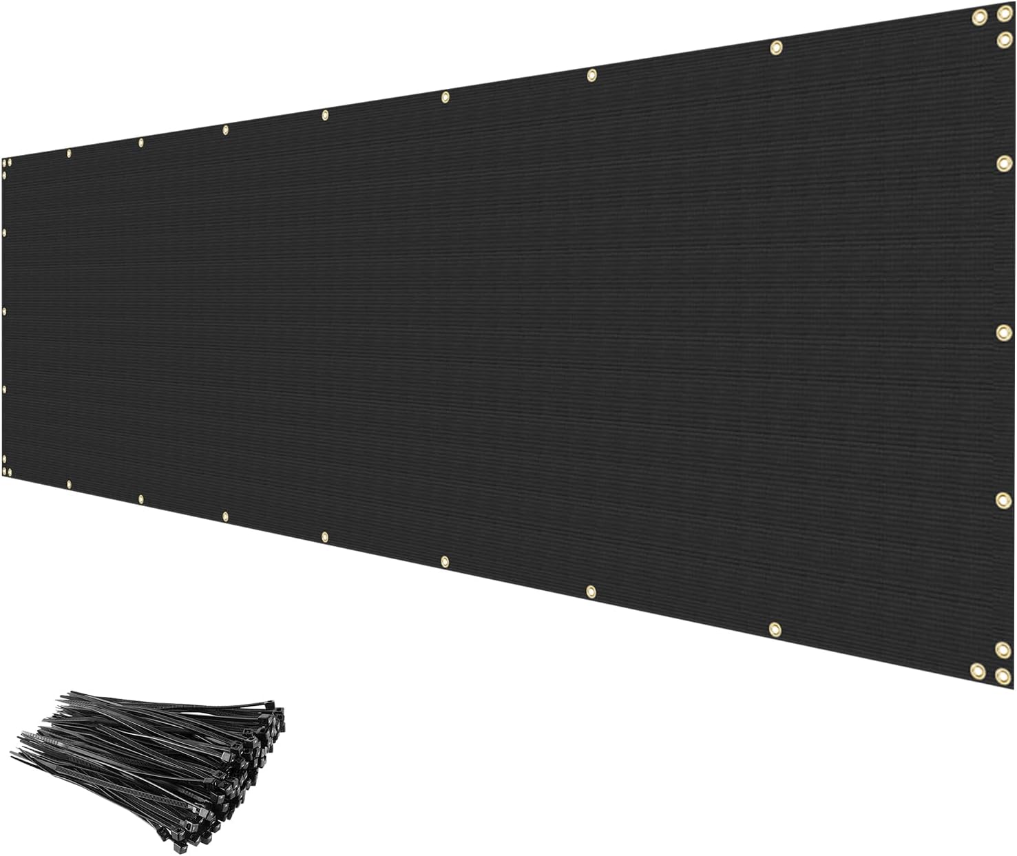 Privacy Fence Screen 4' x 25' Heavy Duty Fencing Cover Mesh Windscreen Cloth for Outdoor Garden Patio Backyard Chain Link Fence Black