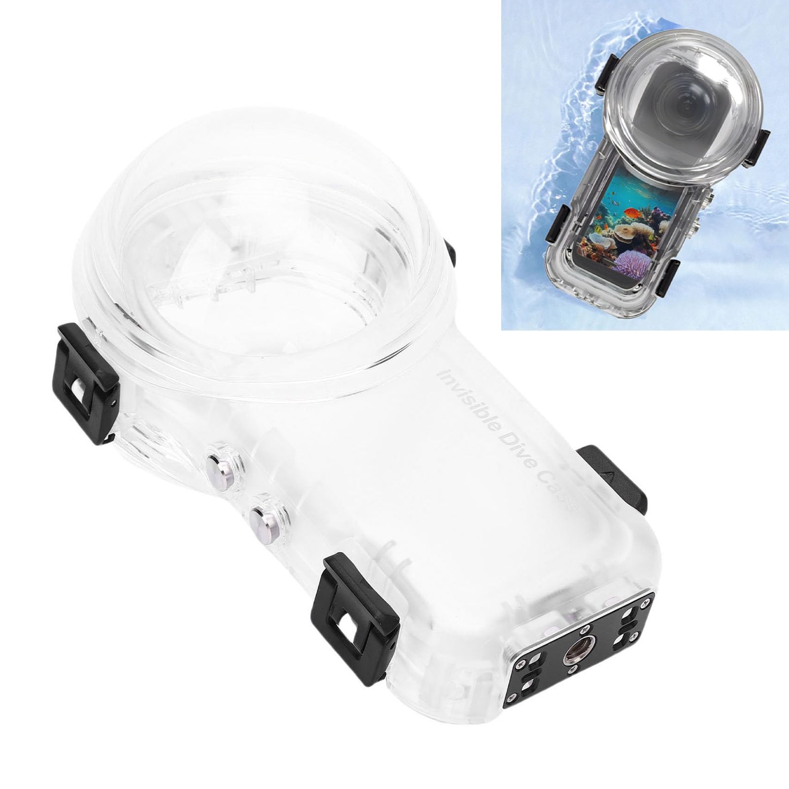 Custodia Subacquea Trasparente per Fotocamera, Giunzioni Senza Soluzione di continuità a 360 Gradi, Custodia Subacquea Impermeabile Fino a 60 M per Fotocamera X5 con