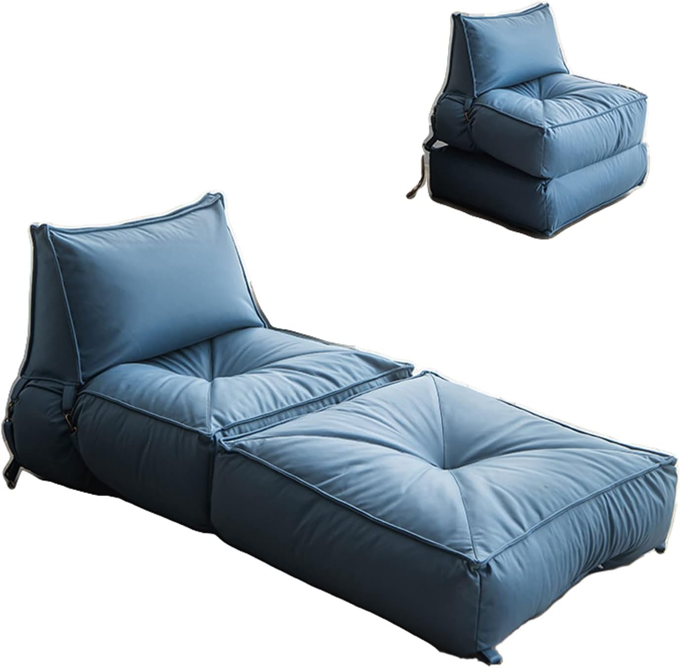 Deep Sleep Bean Bag Soft and comfortable Lounger chair Living Room Furniture Bed Folding Recliner Sofa with Filler Living Room Lazy Couch Comfortable Leisure Chair Furniture