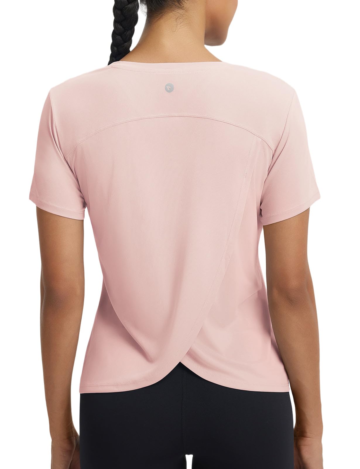 baleaf Womens Short Sleeve Workout Shirts Athletic Tops Sun Protection Breathable T-Shirts Quick Dry Gym Running Tennis