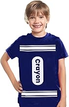 Kids Crayon T Shirt Halloween Costume for Boys Girls | Group Idea | Unisex Tee XS-XL (Navy, Medium)…