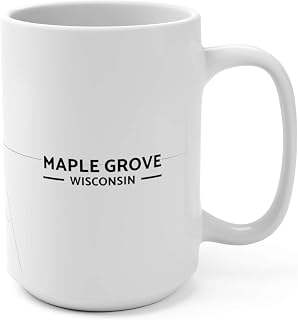 Maple Grove, Wisconsin WI Map Mug (15 oz)