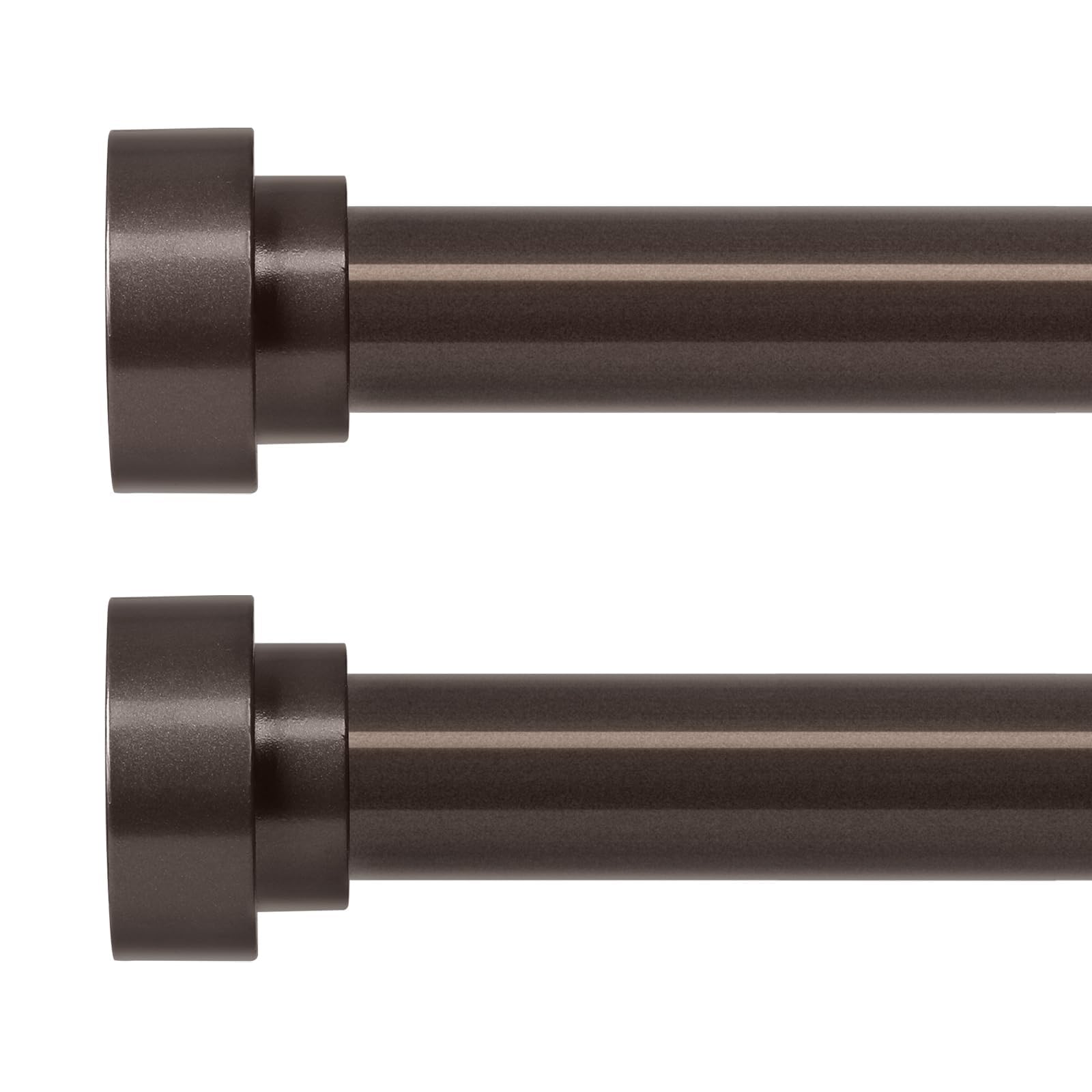 - HEI! DEAR 2 Pack Bronze Curtain Rods 18 to 60 Inch(1.5-5ft),1 Inch Heavy Duty Curtain Rods,Adjustable Curtain Rod,Modern Decorative Drapery Rods,Telescoping Window Curtains Rods 18-60",Antique Bronze