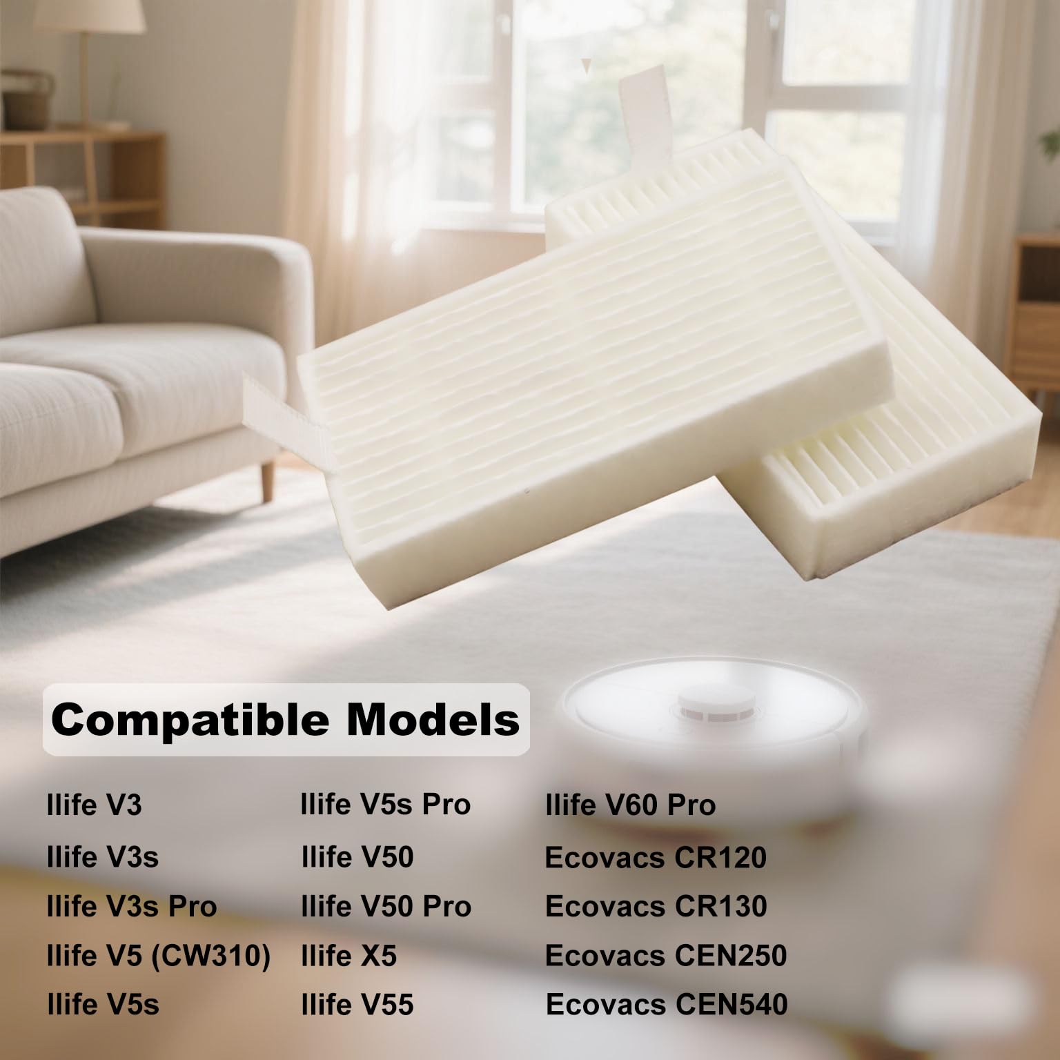 Amazon.co.jp: ILIFE掃除機用HEPAフィルター10個。ILIFE V3、V3S、V3S 