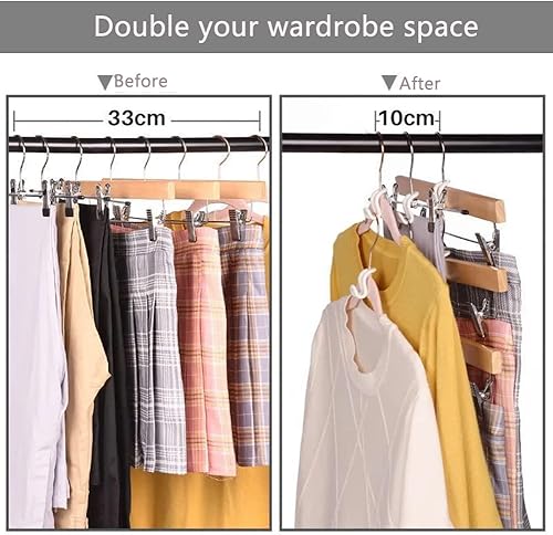 Miniatura 5 de Paquete de 70 ganchos para colgar ropa, mini gancho en cascada, resistente ahorro de espacio para armario (azul)