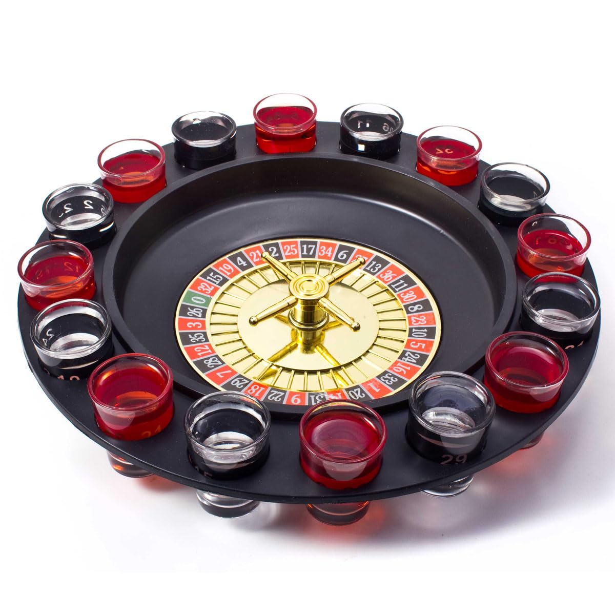 Party-Trinkspiel Roulette – Casino-Klassiker mit Shot-Gläsern