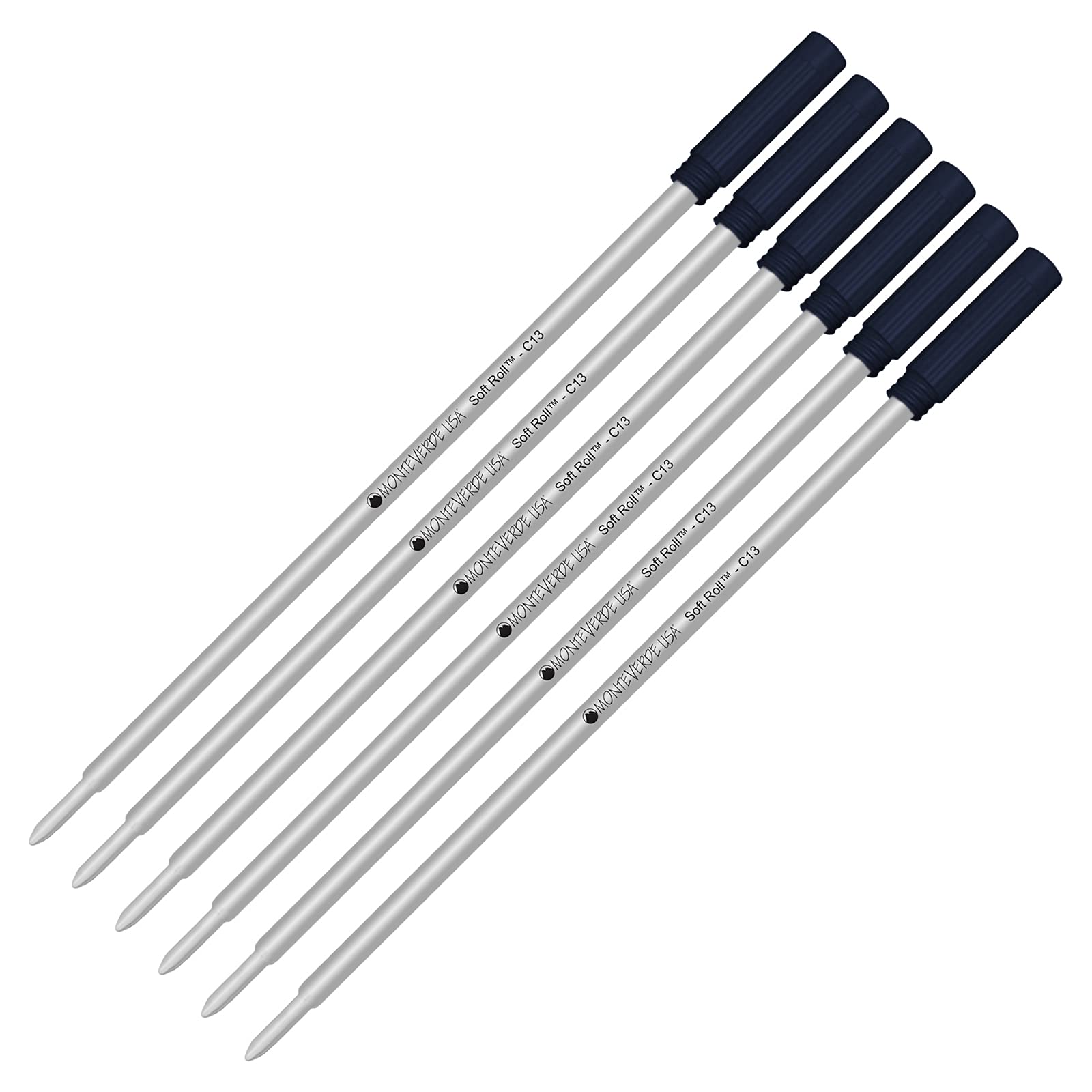 6 Pack – blueblack Soft Roll von Monteverde Kugelschreiber für Cross Kugelschreiber