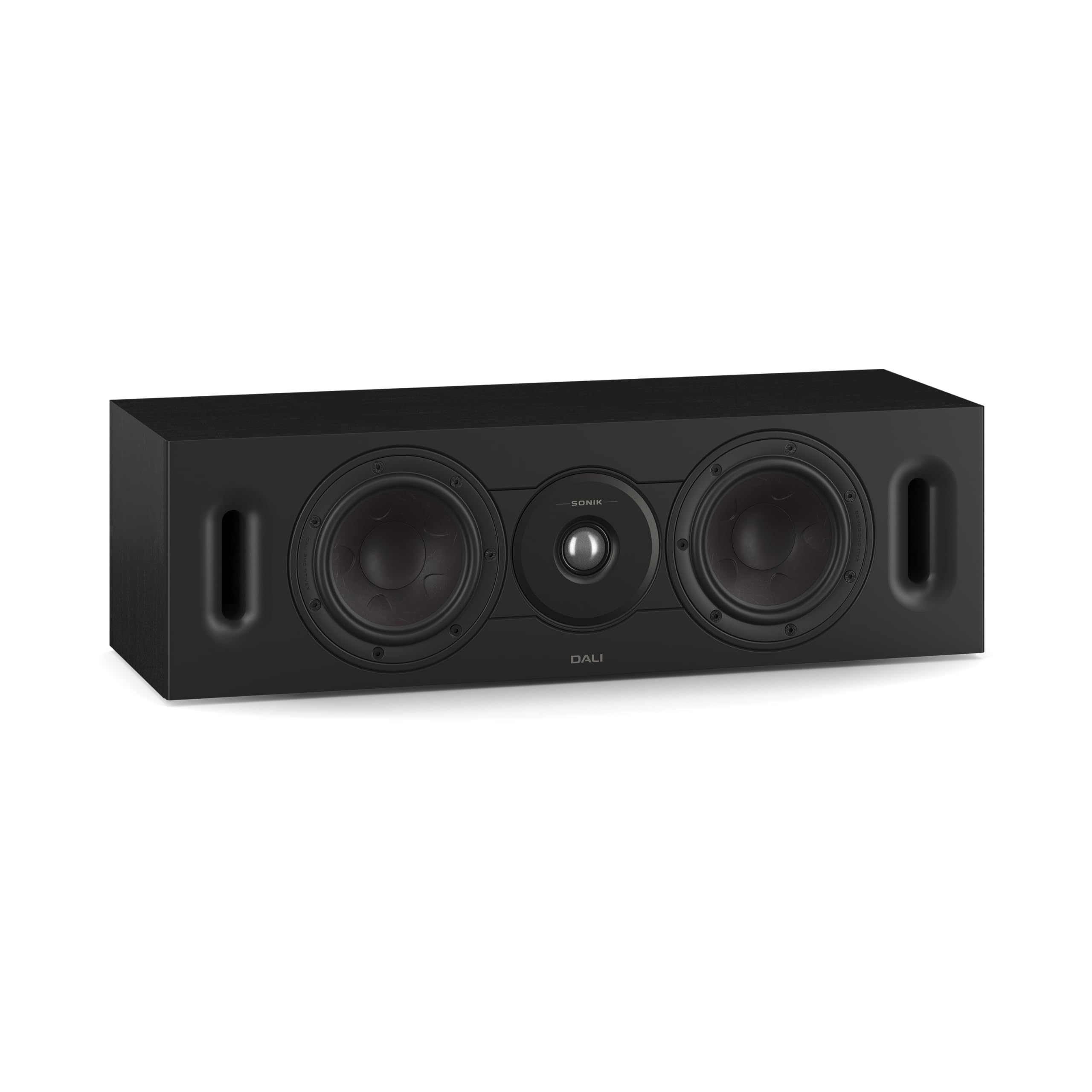 DALI SONIK Cinema - Altavoz pasivo de cine en casa con canal envolvente, woofers dobles de cono de claridad SMC de 5.25 pulgadas, tweeter de cúpula suave de 1.1 pulgadas, ceniza negra