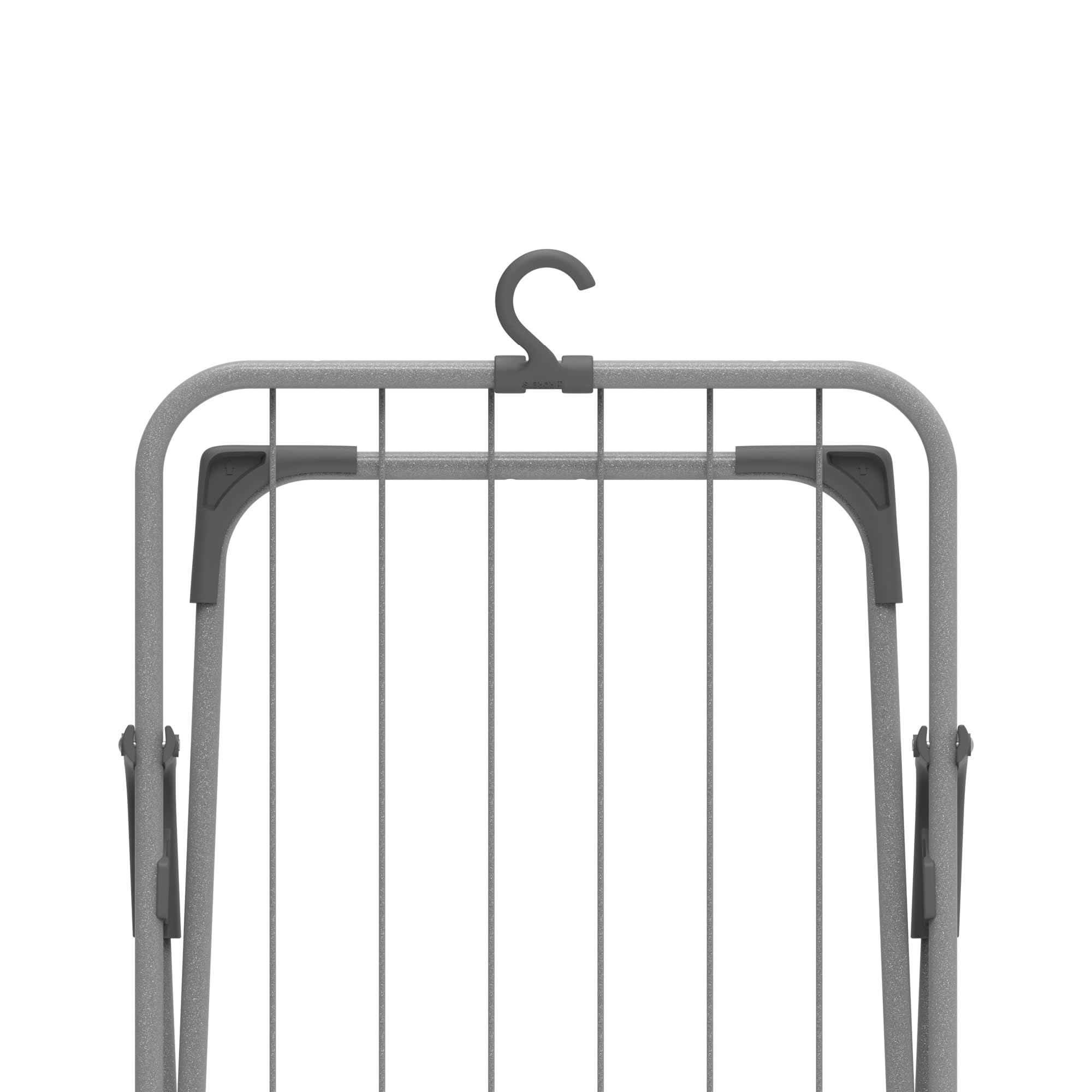 Rörets - Wäscheständer Nano - 9m Trockenlänge & Aufbewahrungshaken - 43x110x85 cm - Wäschentrocken mit Qualität und Funktionalität von Schwedens führender Wächeständermarke (Space Grey)