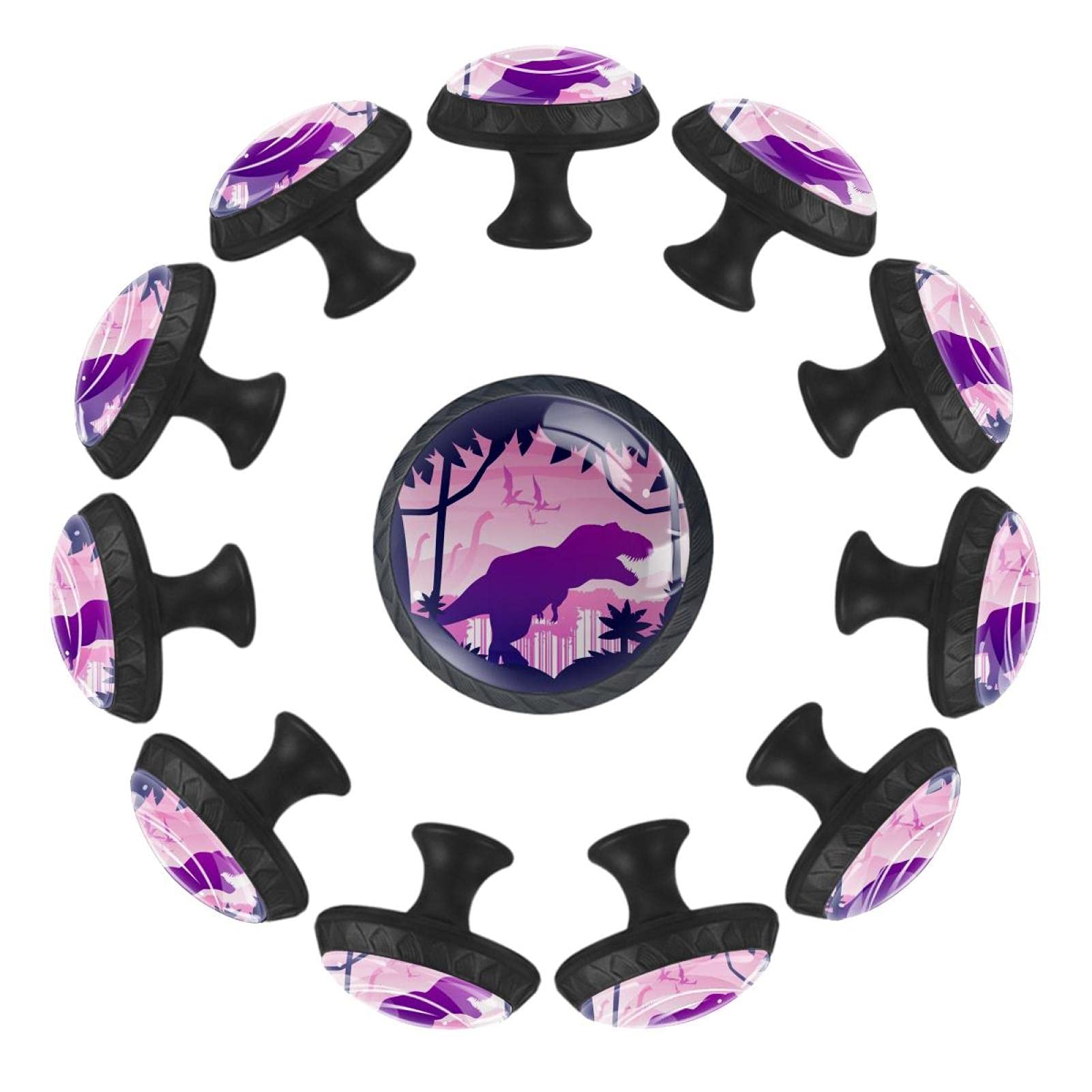 Boutons de tiroir ronds dinosaure et chauve-souris 35mm pour commode enfant x12