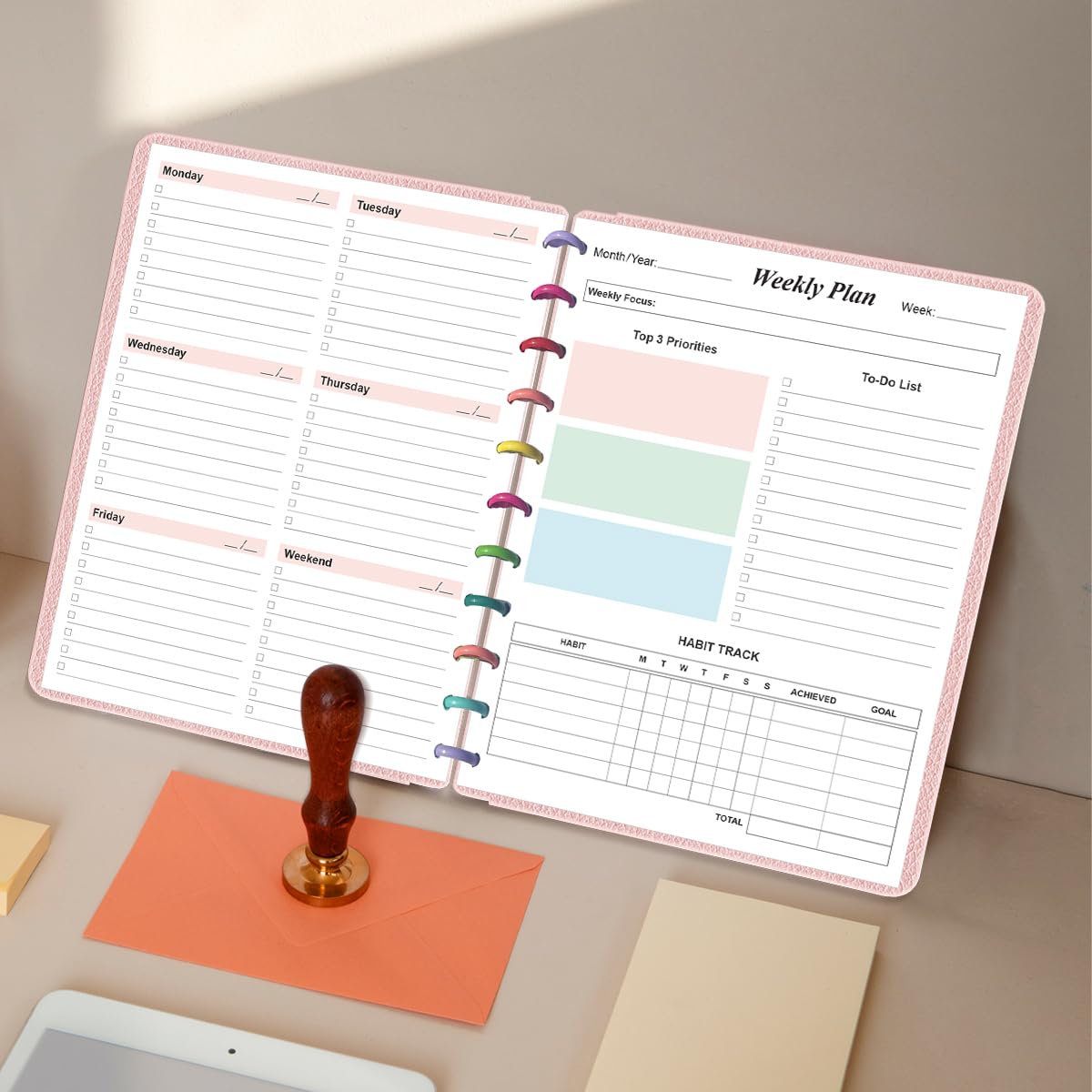 Planner Refills Weekly For A5 Planner Binders - 53 Sheets/106 100gsm Paper For TUL Arc - View #2