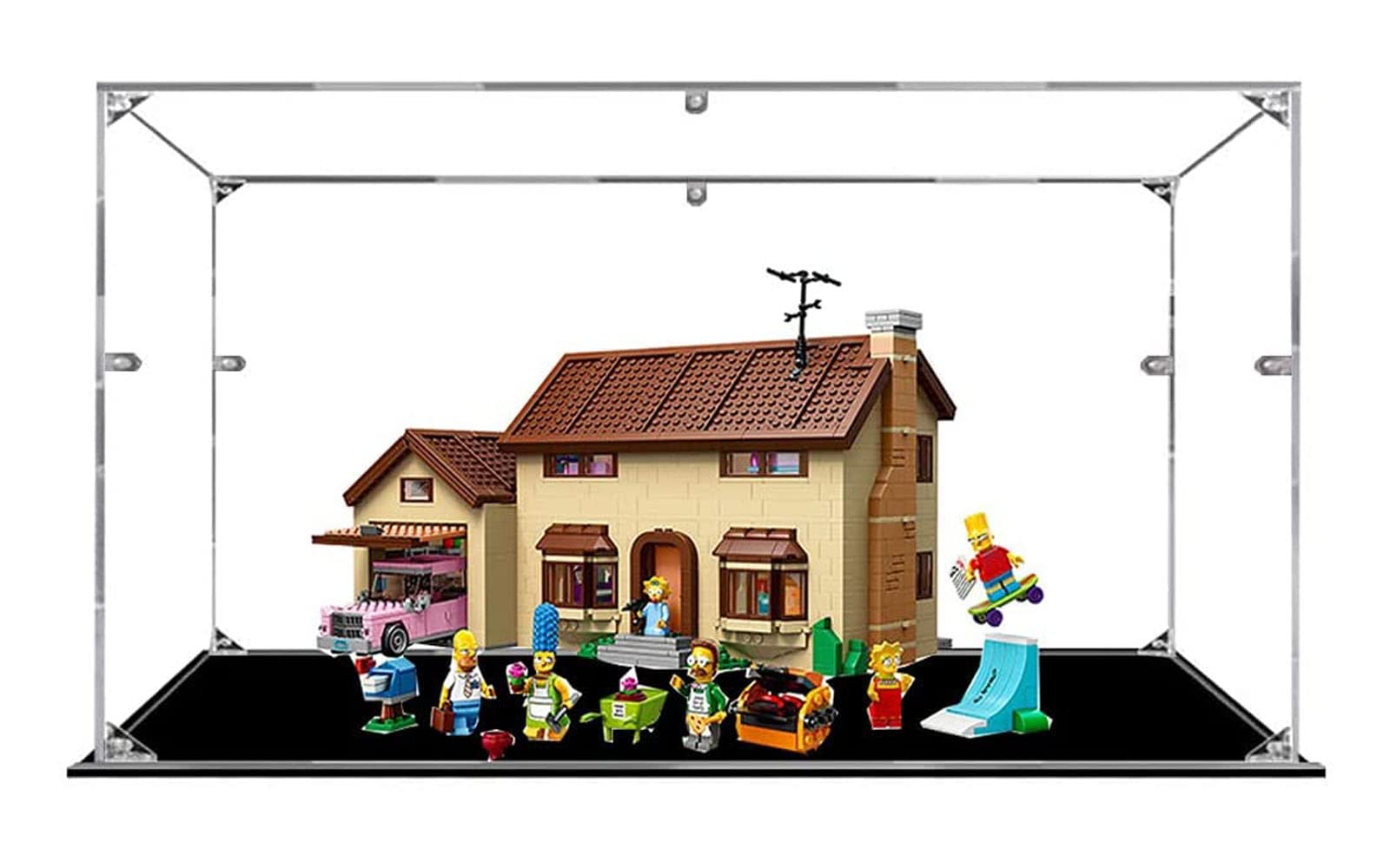 Acrylic DIY Display Case Box Compatible with Lego 71006 The Simpsons House Building Set, Protection, Dustproof Display Box, Children's Day, Labor Day, Easter (2MM or 3MM Thickness) (2MM)
