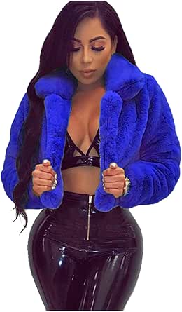 L9WEI Pluche winterjas dames elegante effen bontjas warme imitatiebont jas vrouwen wollige jas, bruin, 3XL