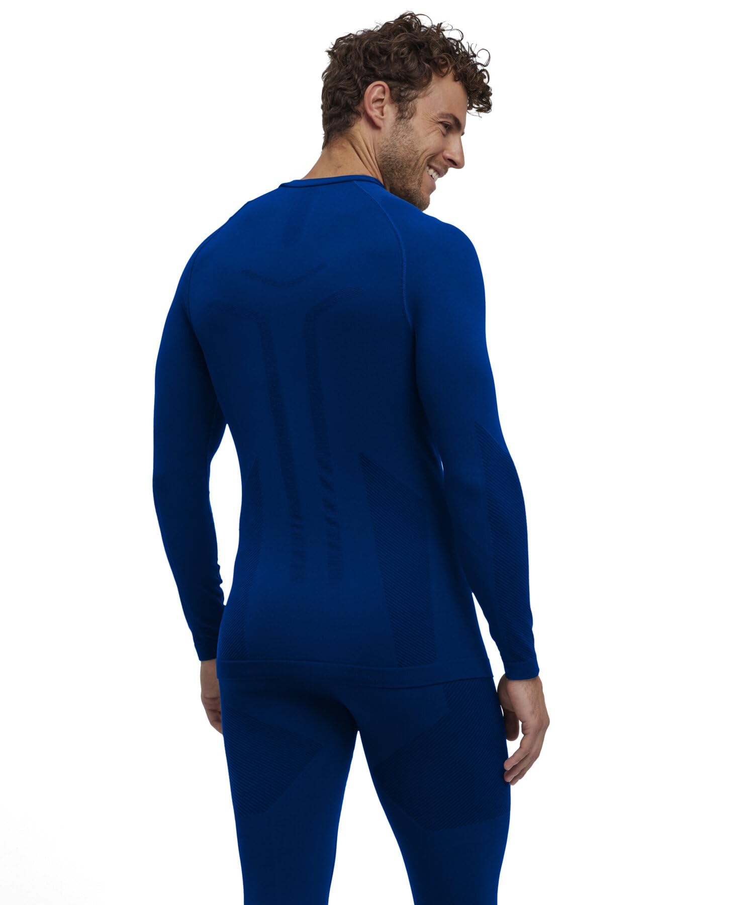 FALKE Uomo Warm Round Neck maglia sportiva tecnica manica lunga per temperature da miti a fredde caldo intimo tecnico traspiranti asciugatura rapida sostenibili filo funzionale 1 pezzo